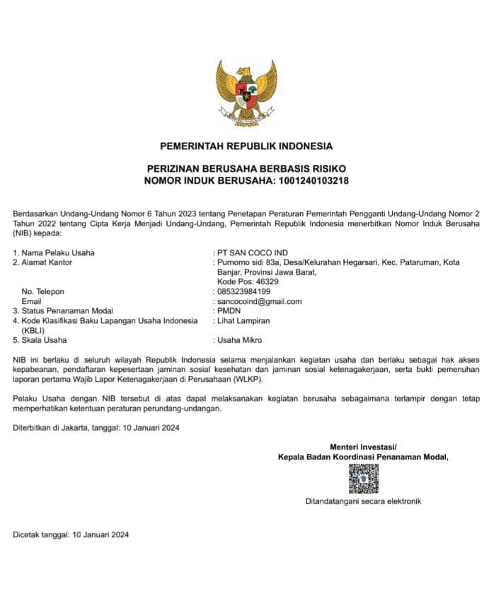 Business Registration (NIB)